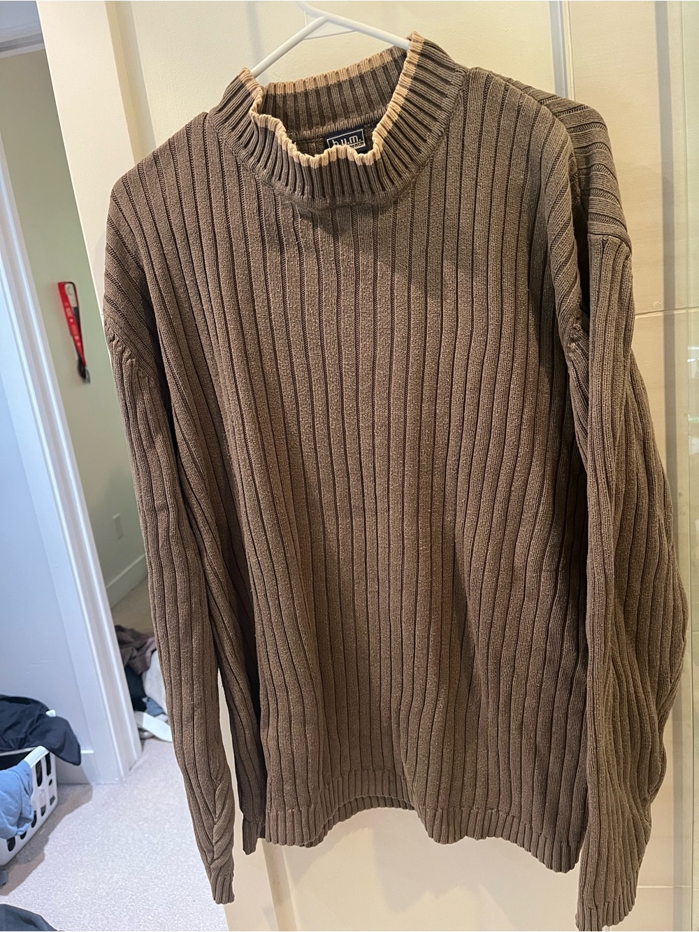 Bum equipment Brown Ribbed Mock Neck Sweater